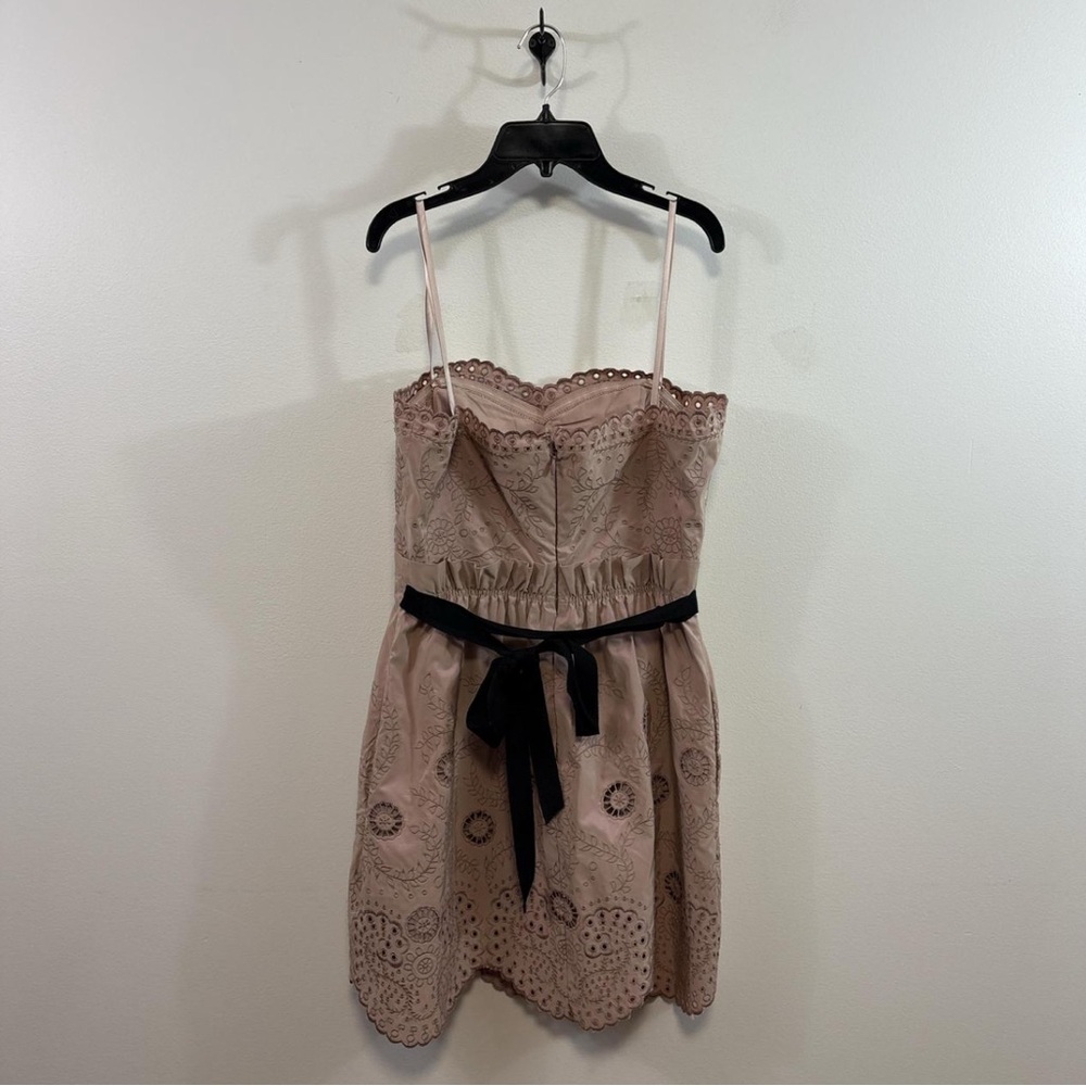 BCBGMaxAzria Lace Mini Dress in Cream and Brown - Picture 2 of 2